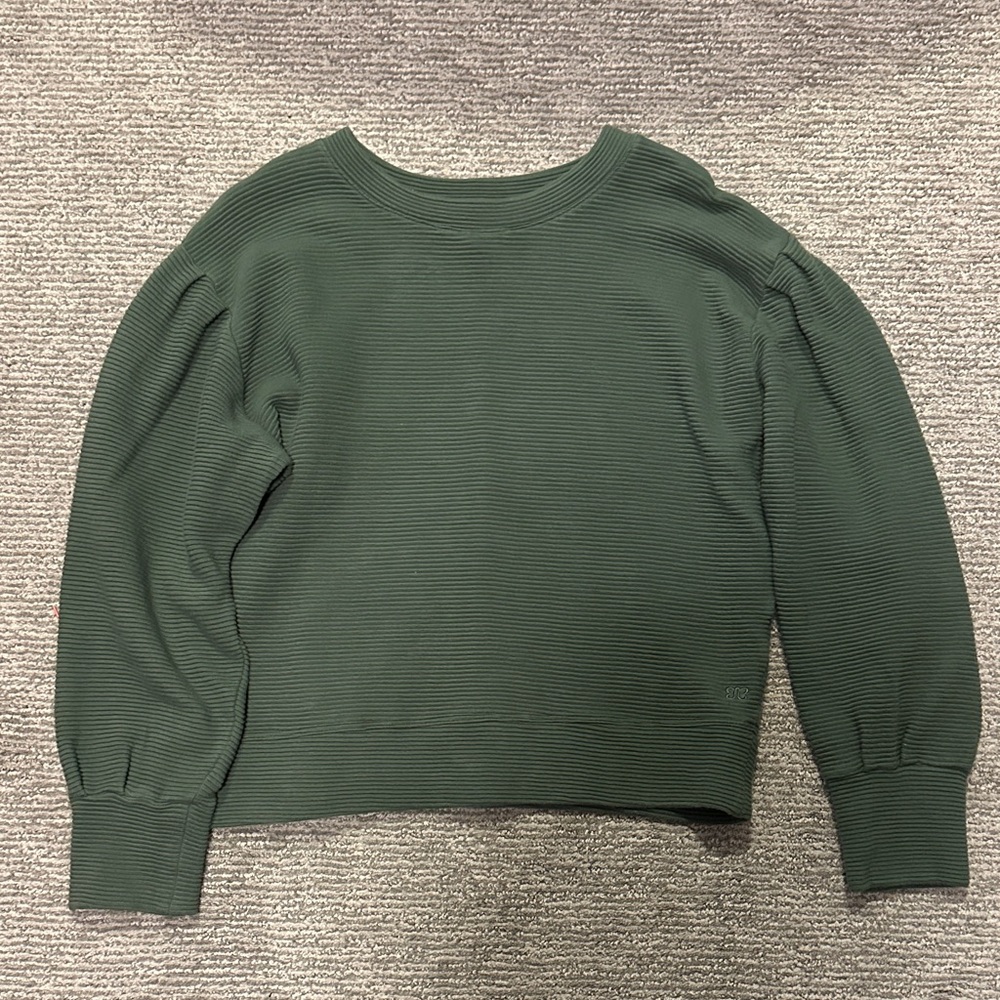 Albion Forest Green Ribbed Sweater